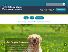 Tablet Screenshot of collegemanorvet.com